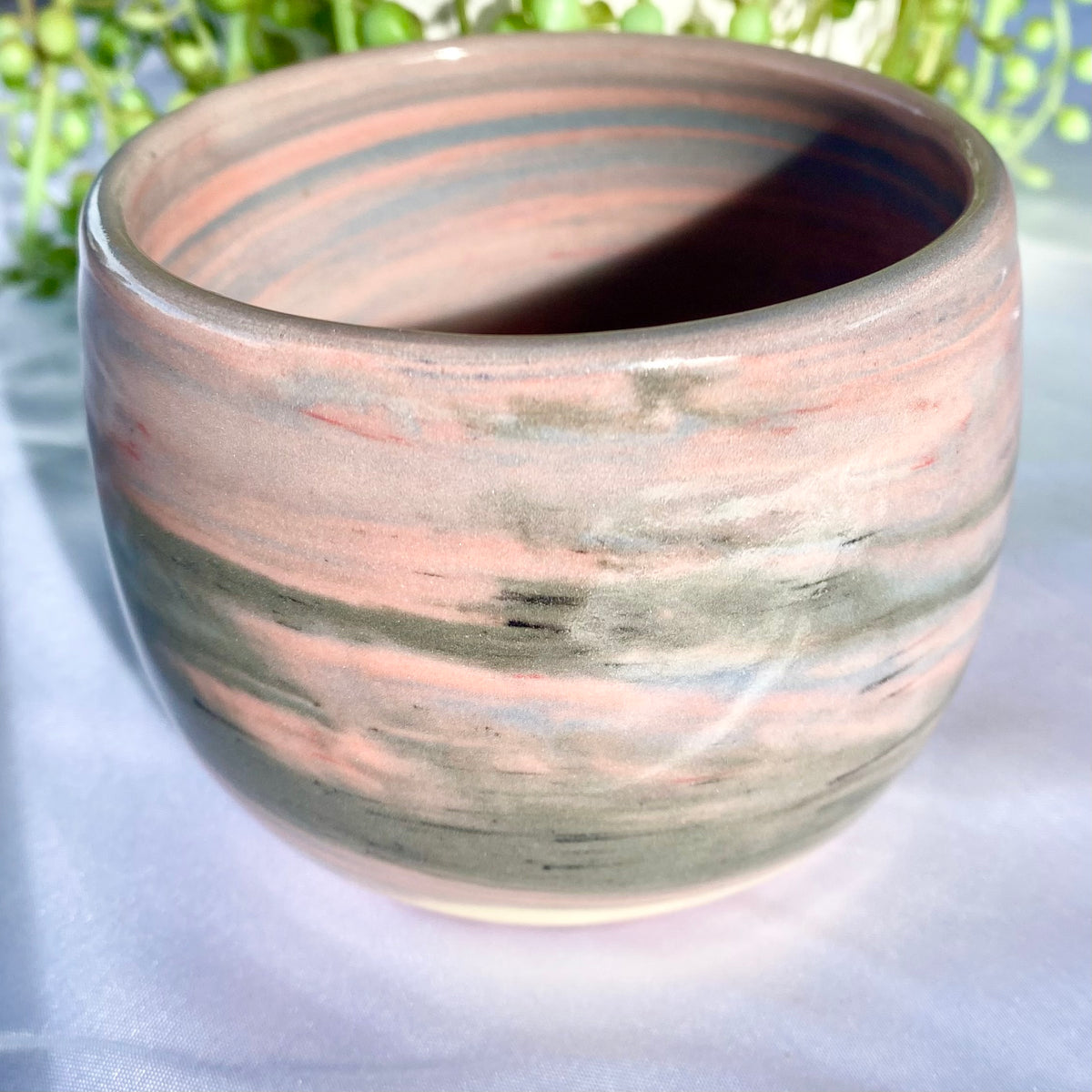 Marbled Effect Ceramic Latte Cup|Handmade Pottery