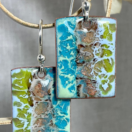 Sand, Sea and Sky. Handmade earrings