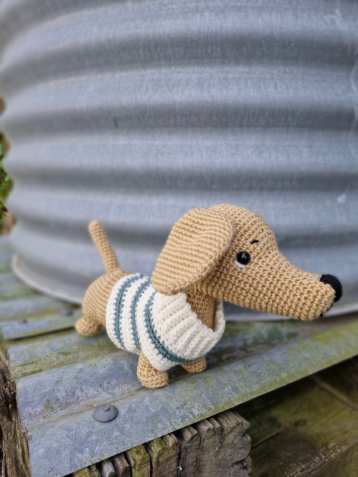 ORDERS FOR Hand crochet Light Dachshund Dog (Sausage Dog)
