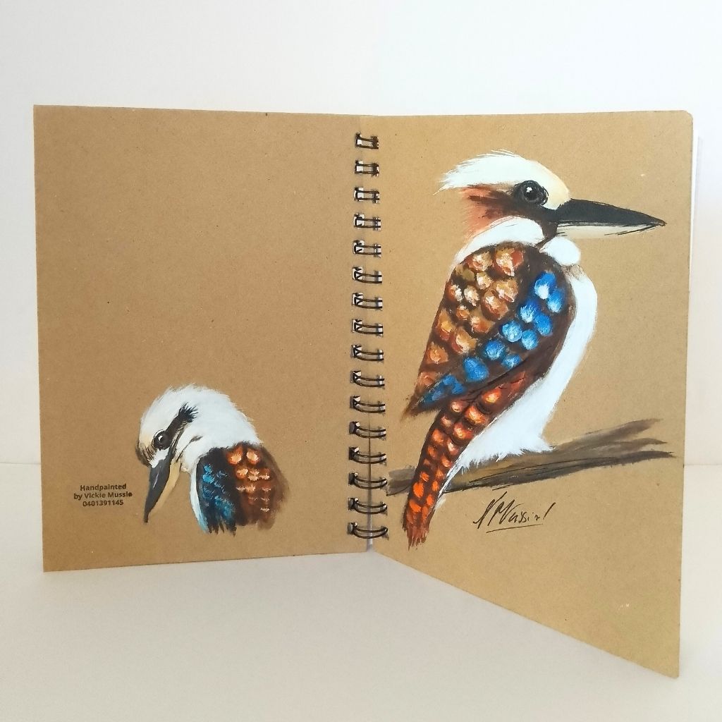 Kookaburra handpainted Notebook Size A5 Lined
