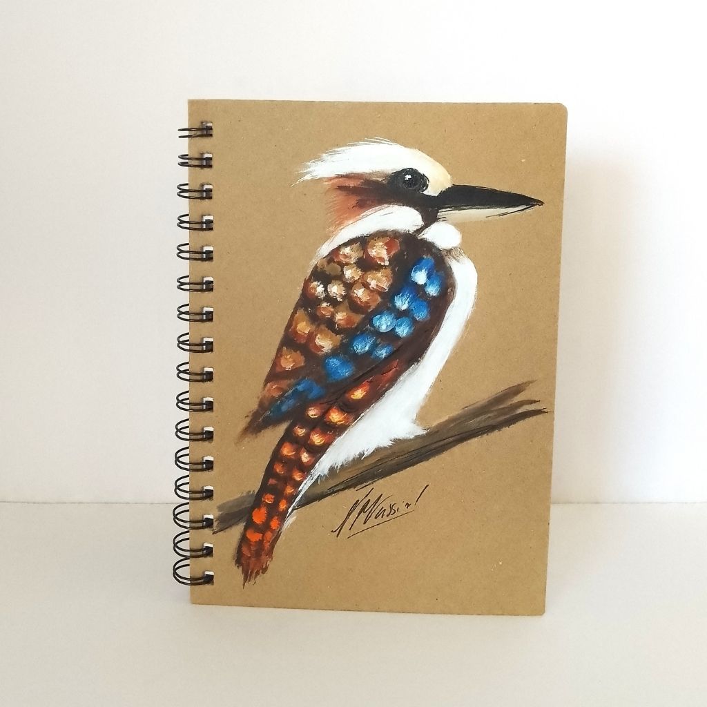 Kookaburra handpainted Notebook Size A5 Lined