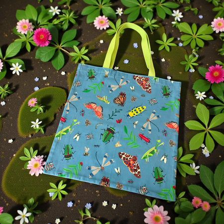 Handmade Insect Print Tote Bag