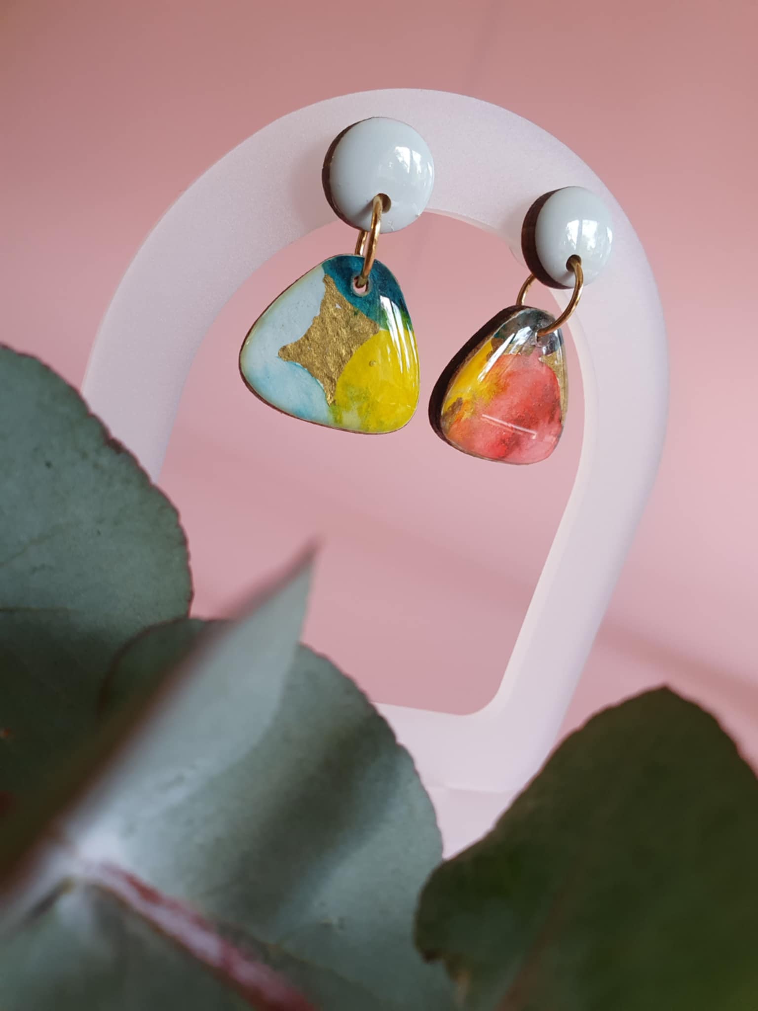 The Fiesta Collection | Resin art earrings | Part 1 | Large dangles