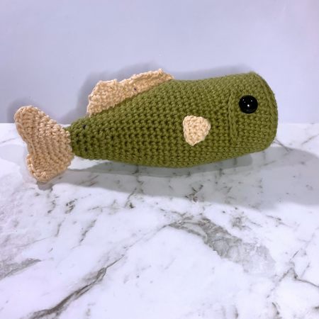 Handmade Crochet Bass Fish