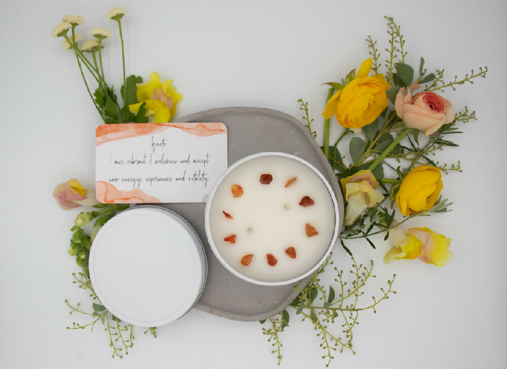 Ignite- Crystal Soy Affirmation Candle