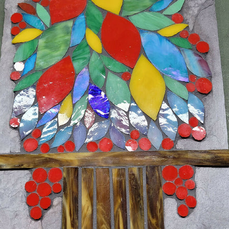 Colourful Foliage on Slate Mosaic