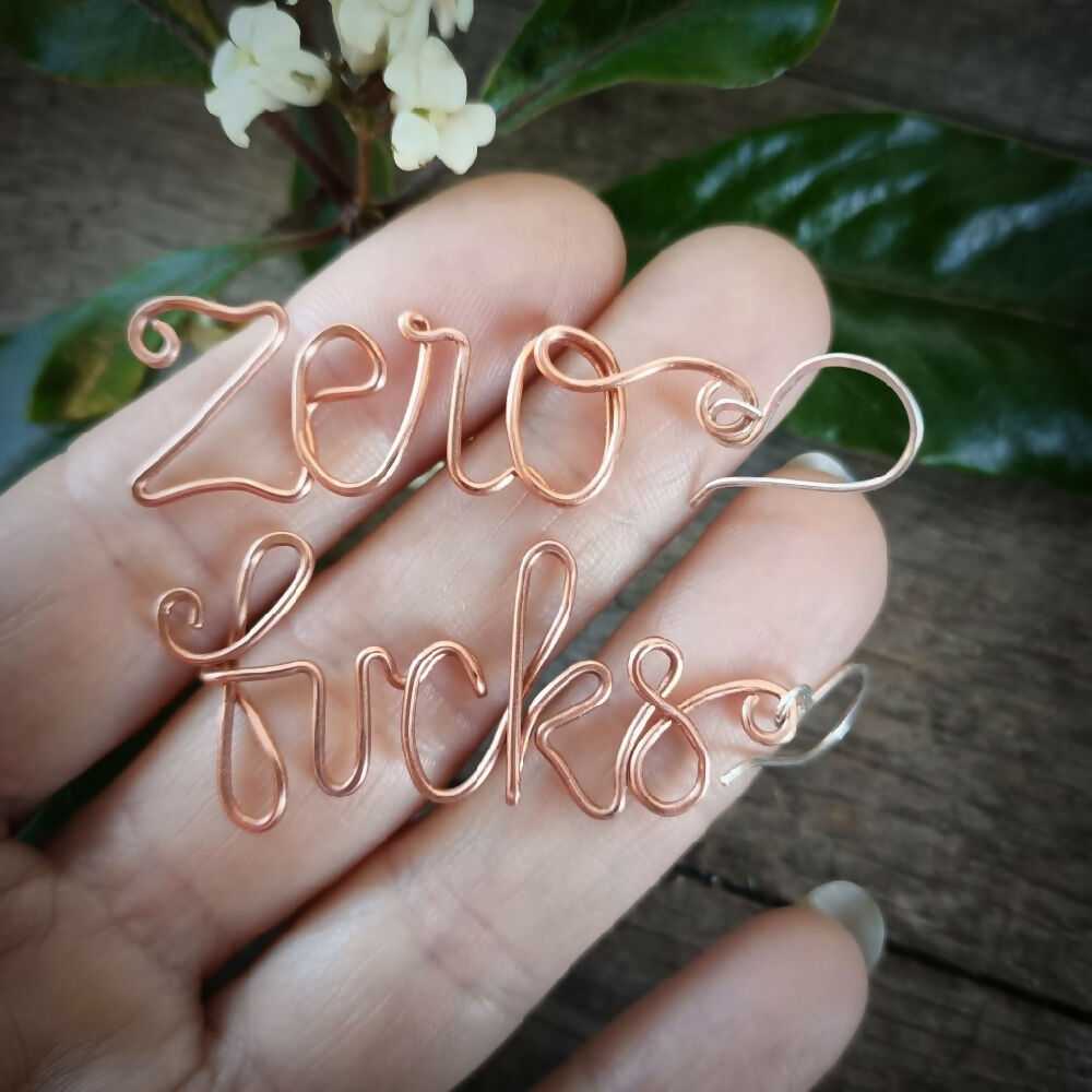 australian_handmade_zero_fucks_earrings_copper_silver 2