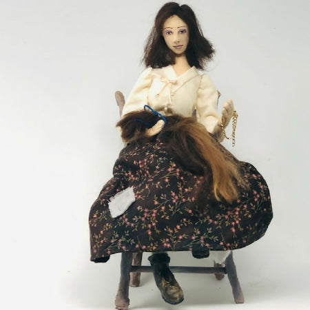 Art doll Gift of the Magi story theme cloth doll unique gift