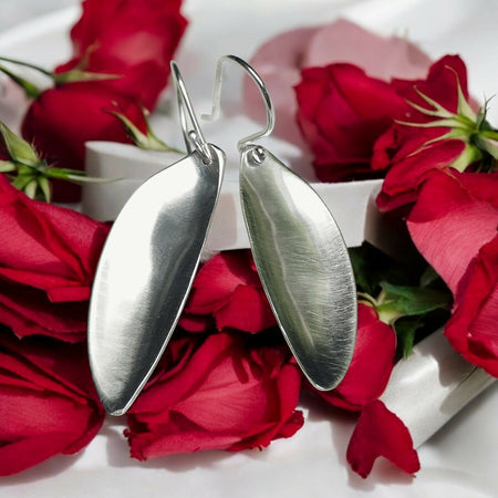 Sterling Silver Spoon Bowl Earrings – Satin Finish
