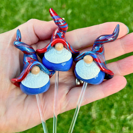 Custom whimsical gnome trio - choose your own colours