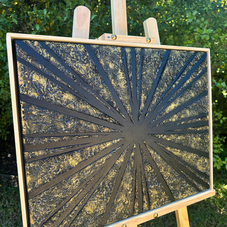 Golden Sun– Textured Artwork +✨Free Christmas Gift! 🎁