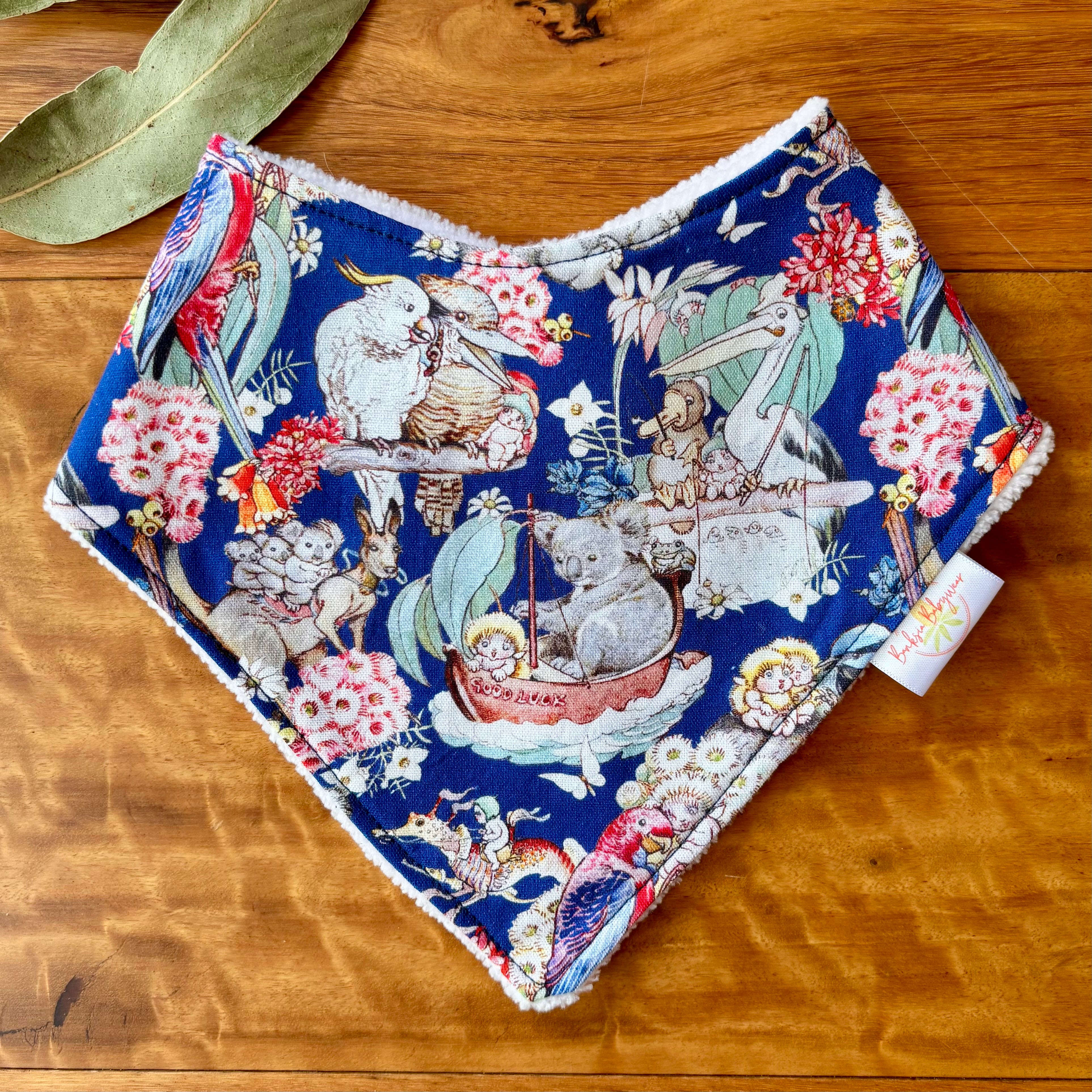 Baby Bib and Burp Cloth Set - May Gibbs Gumnut Baby Adventures