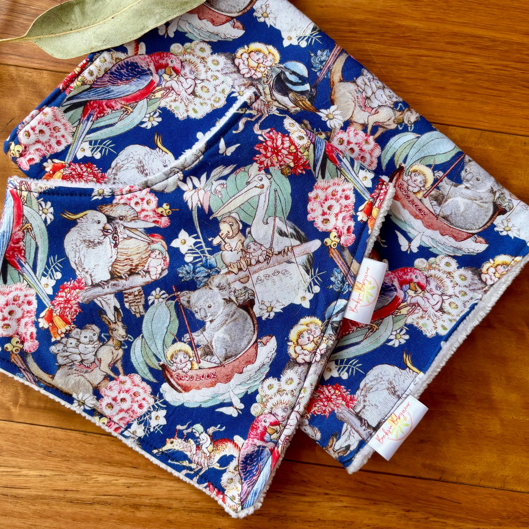 Baby Bib and Burp Cloth Set - May Gibbs Gumnut Baby Adventures