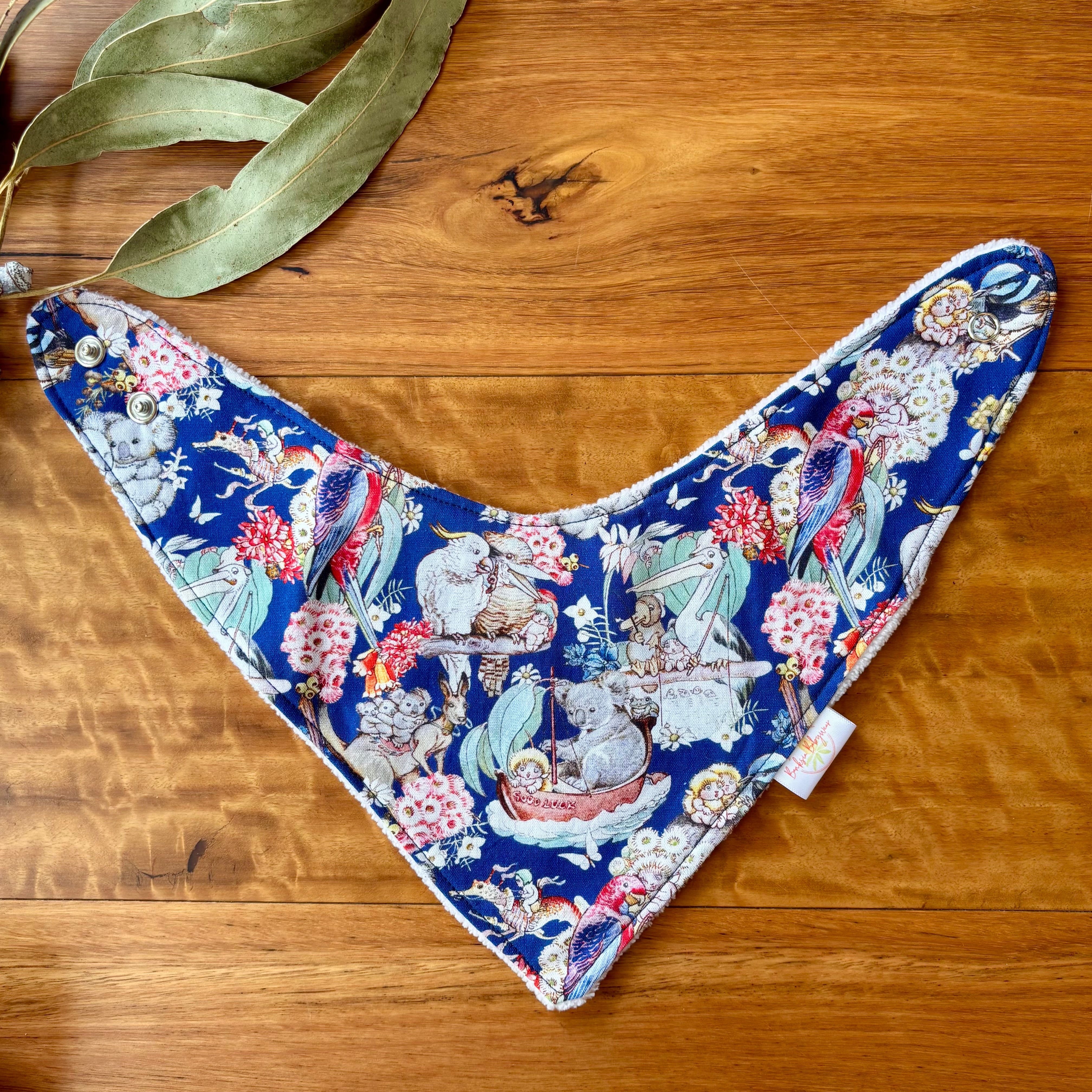 Baby Bib and Burp Cloth Set - May Gibbs Gumnut Baby Adventures