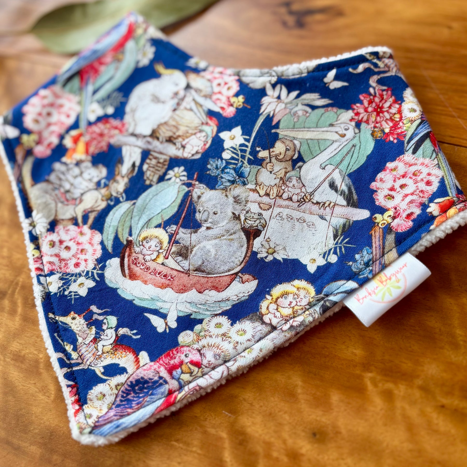 Baby Bib and Burp Cloth Set - May Gibbs Gumnut Baby Adventures