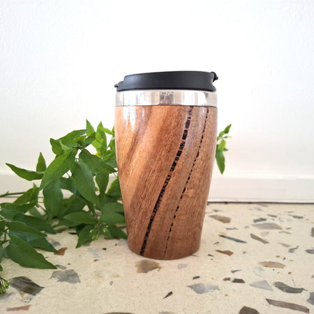 Handmade Wooden Travel Mug: Insulated Eco-Friendly Coffee Tumbler