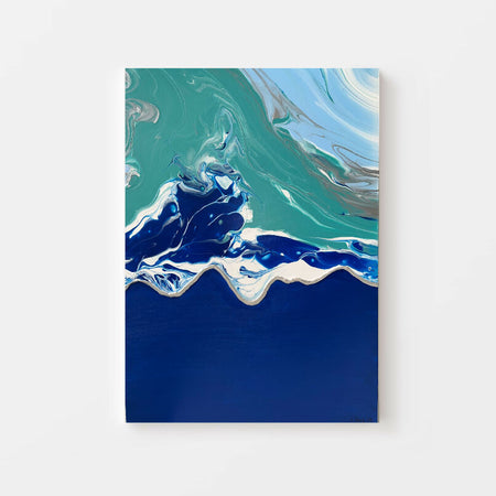Abstract Ocean Acrylic Painting