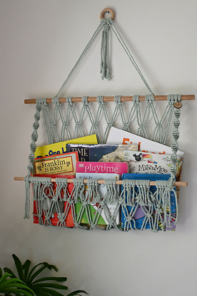 Macrame Hanging Shelf / Baby Shower gift / Made-to-Order