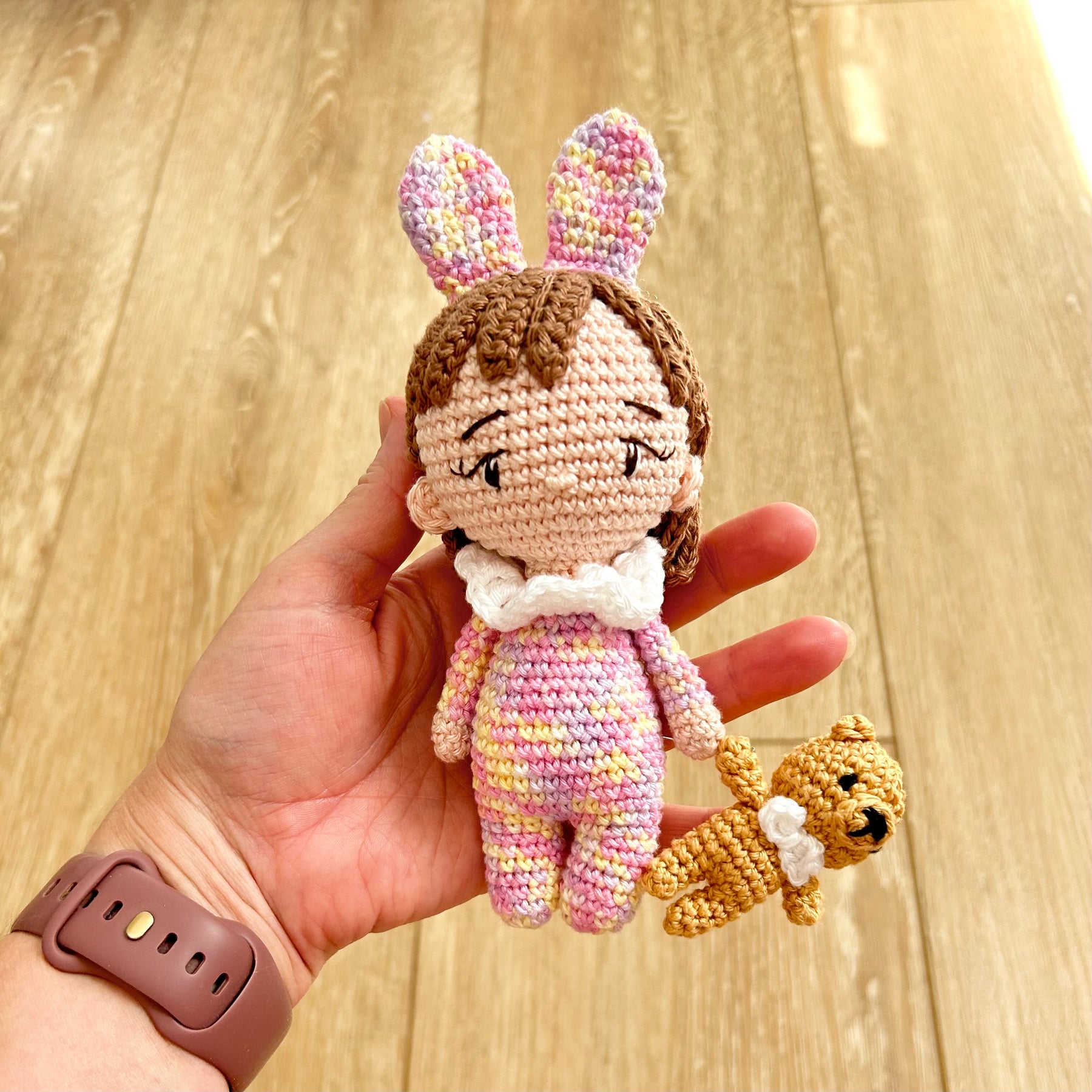 Cotton Candy | Bunny Doll & Teddy | Easter | 14cm | Ready to Ship