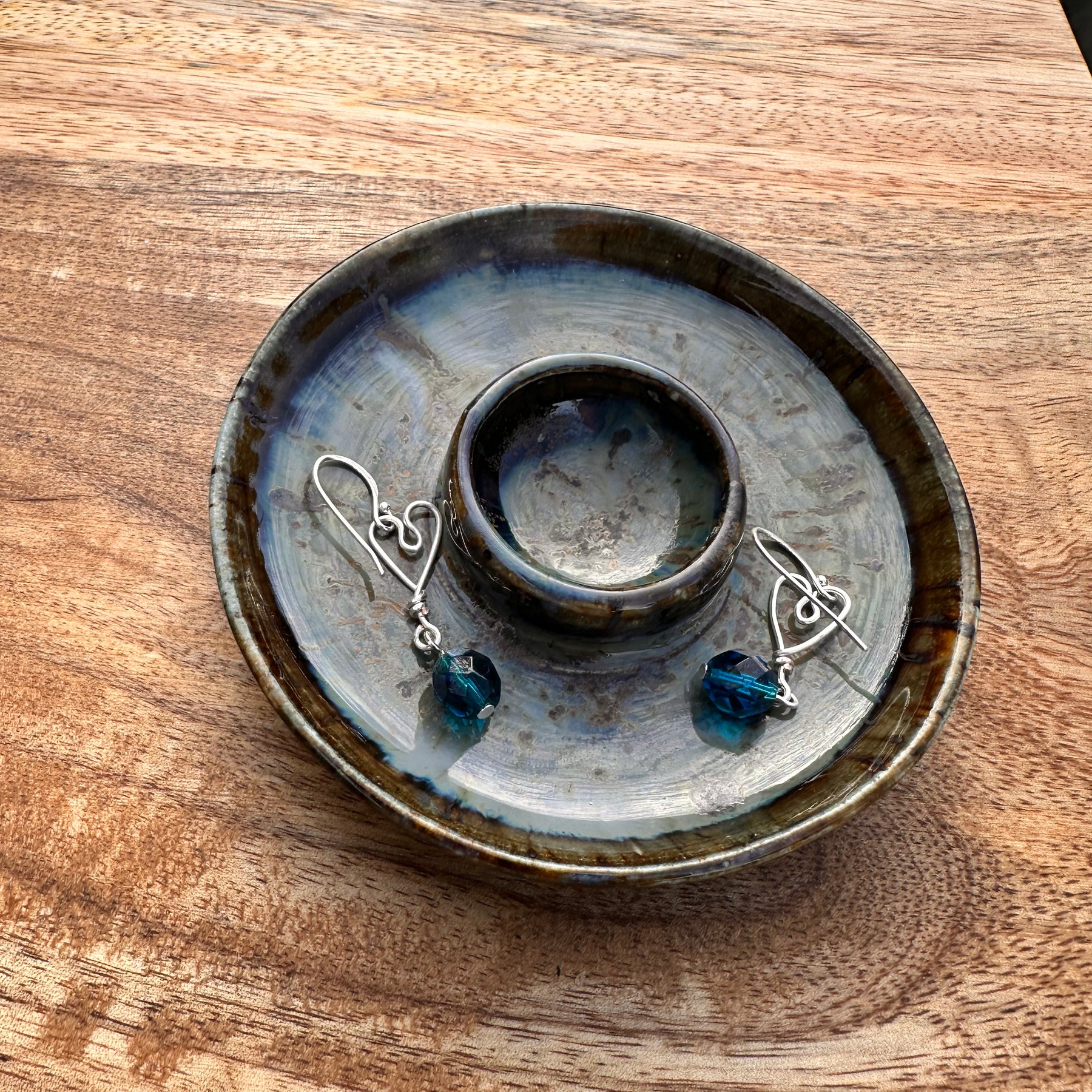 Ceramic Candle Dish | handmade beeswax candle