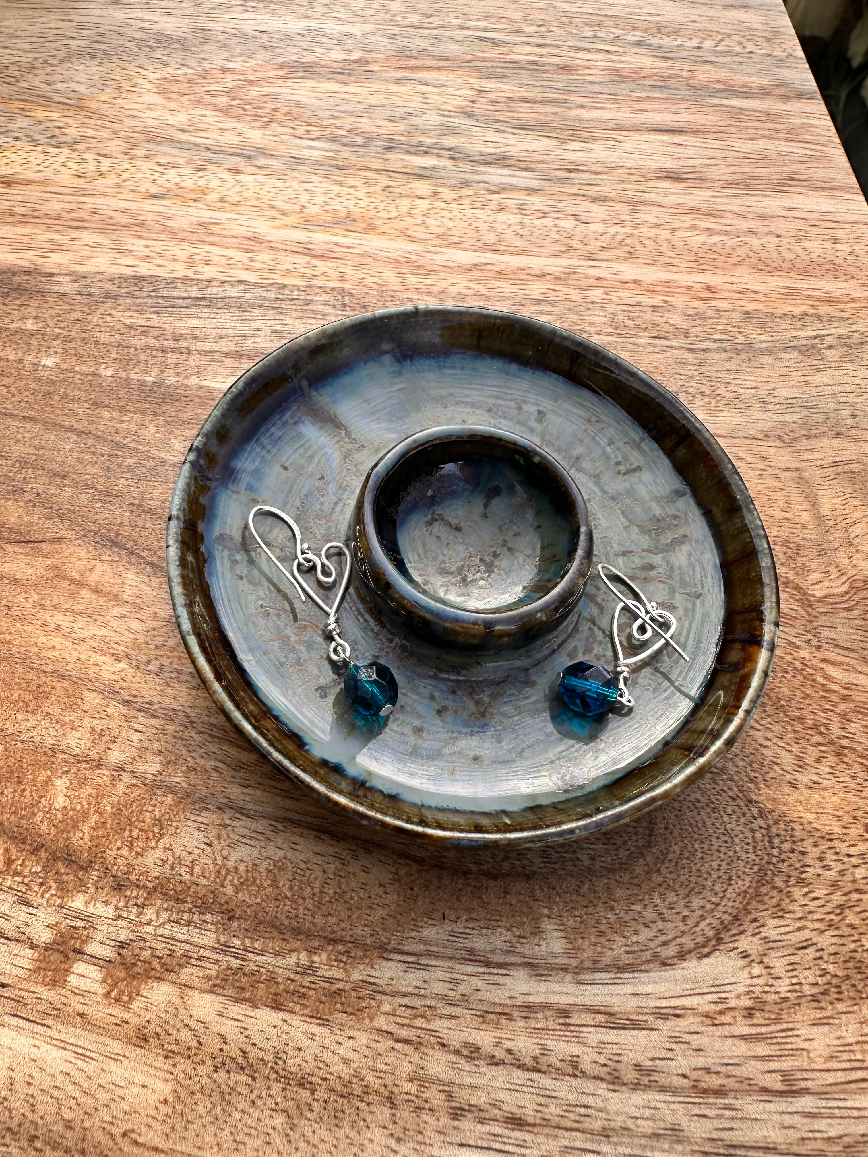 Ceramic Candle Dish | handmade beeswax candle