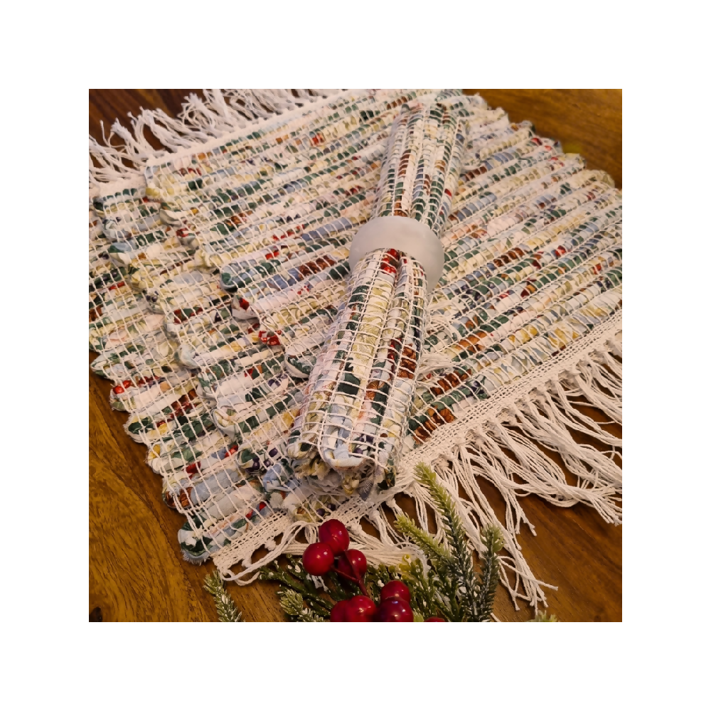 Handwoven Christmas Fabric Placemats