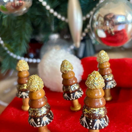 Hand painted Mini trees sets of 3 mixed choice