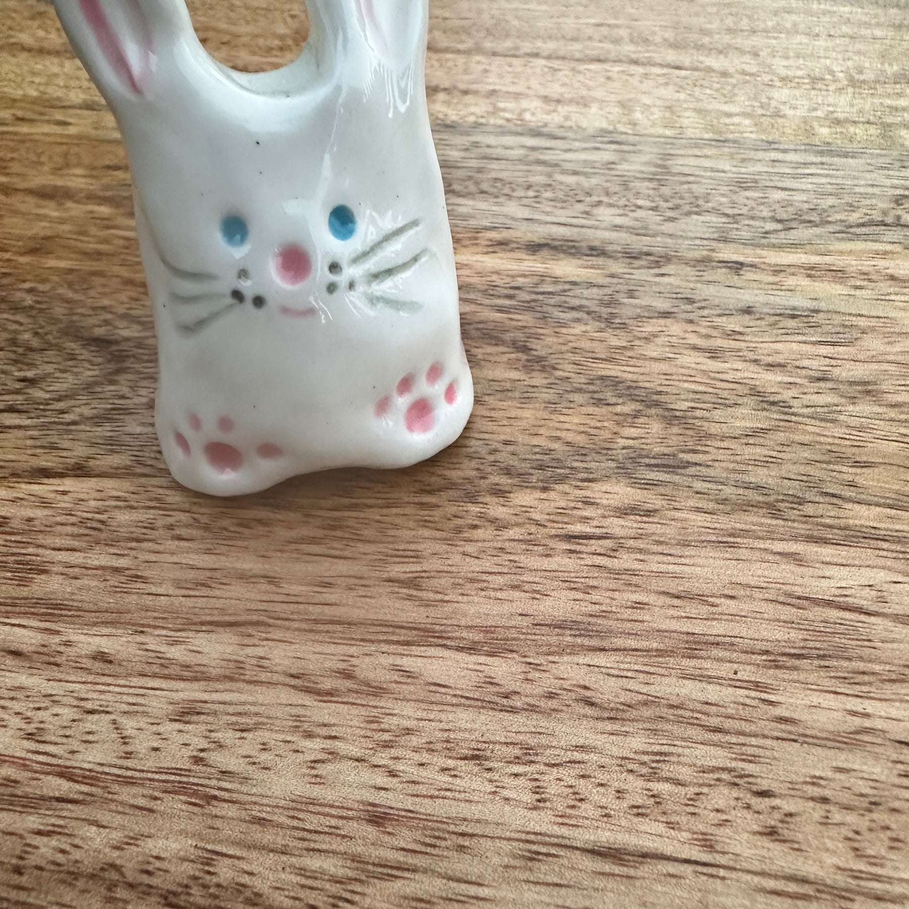 Handmade Ceramic White Bunny Easter