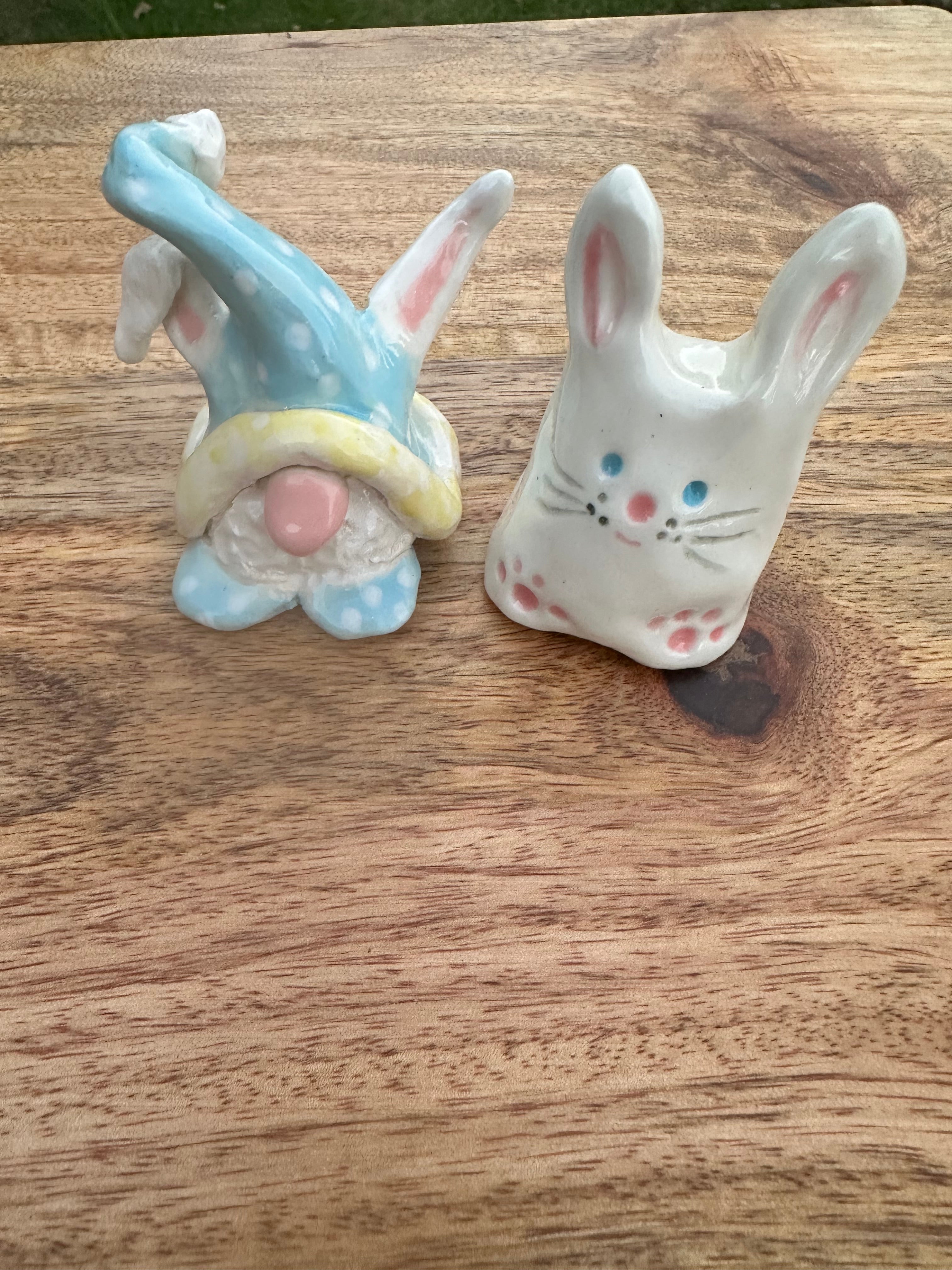 Handmade Ceramic White Bunny Easter