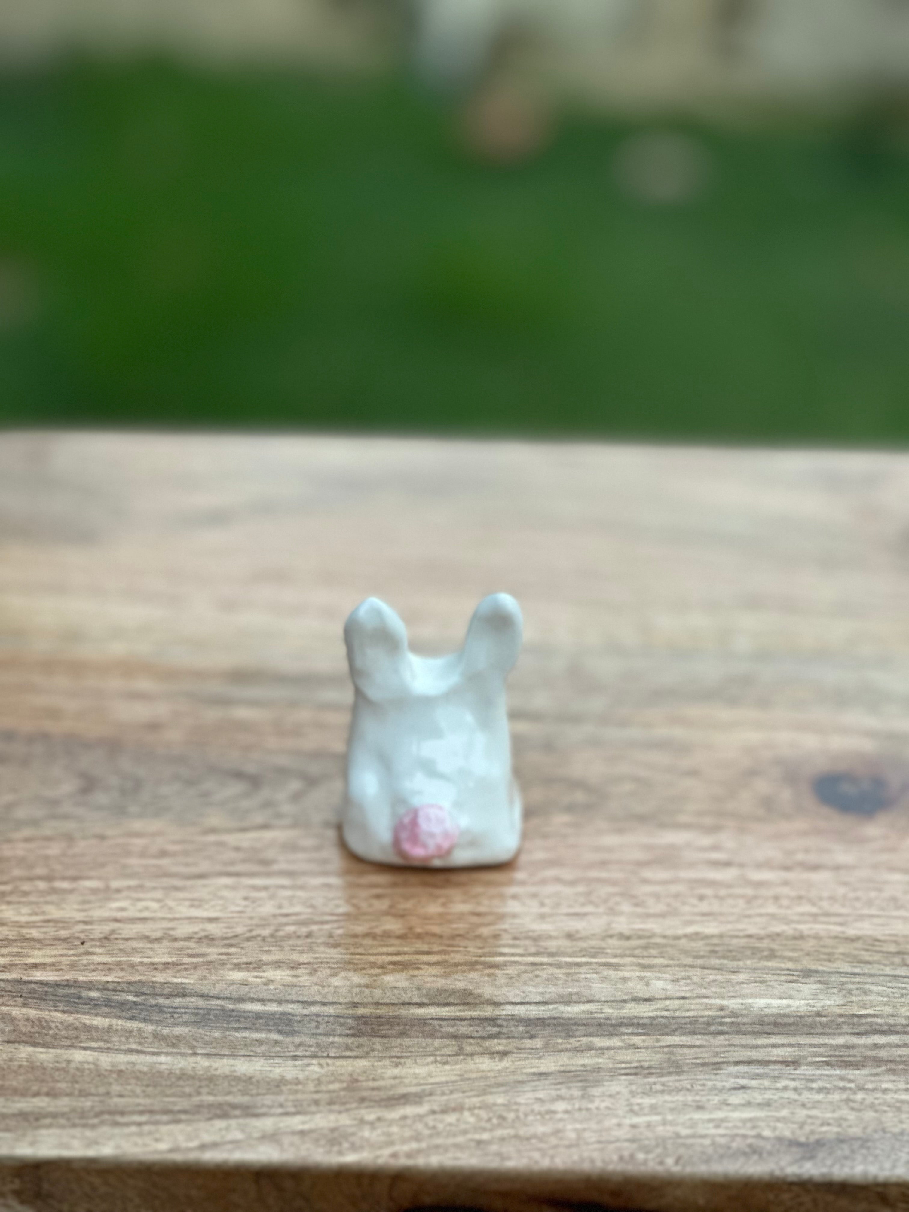 Handmade Ceramic White Bunny Easter