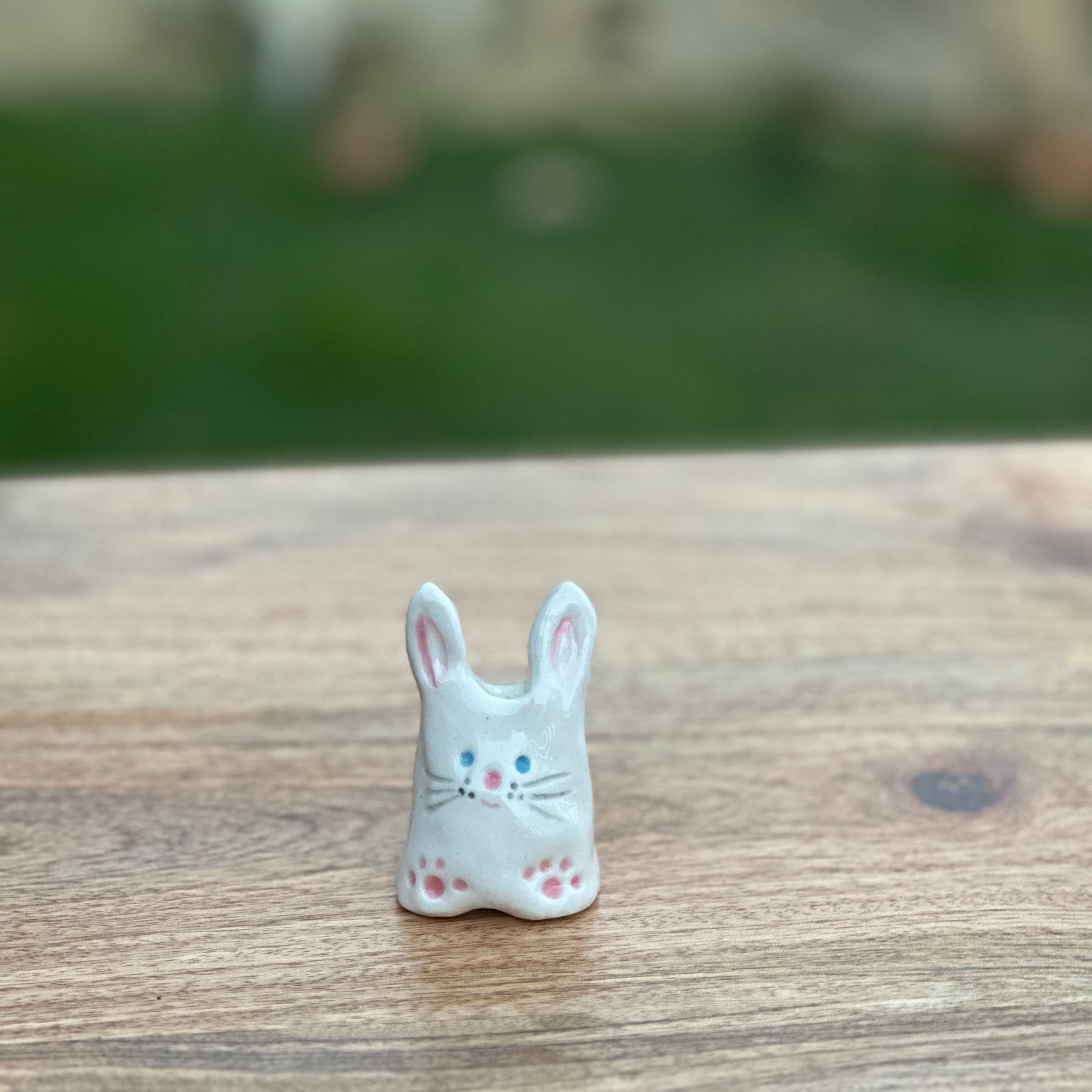 Handmade Ceramic White Bunny Easter