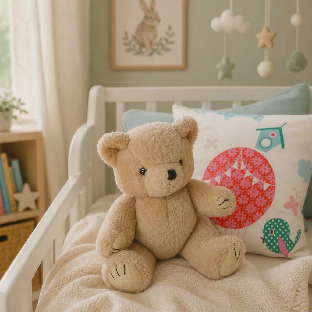Hot air balloon cushion cover. Childrens' decor.