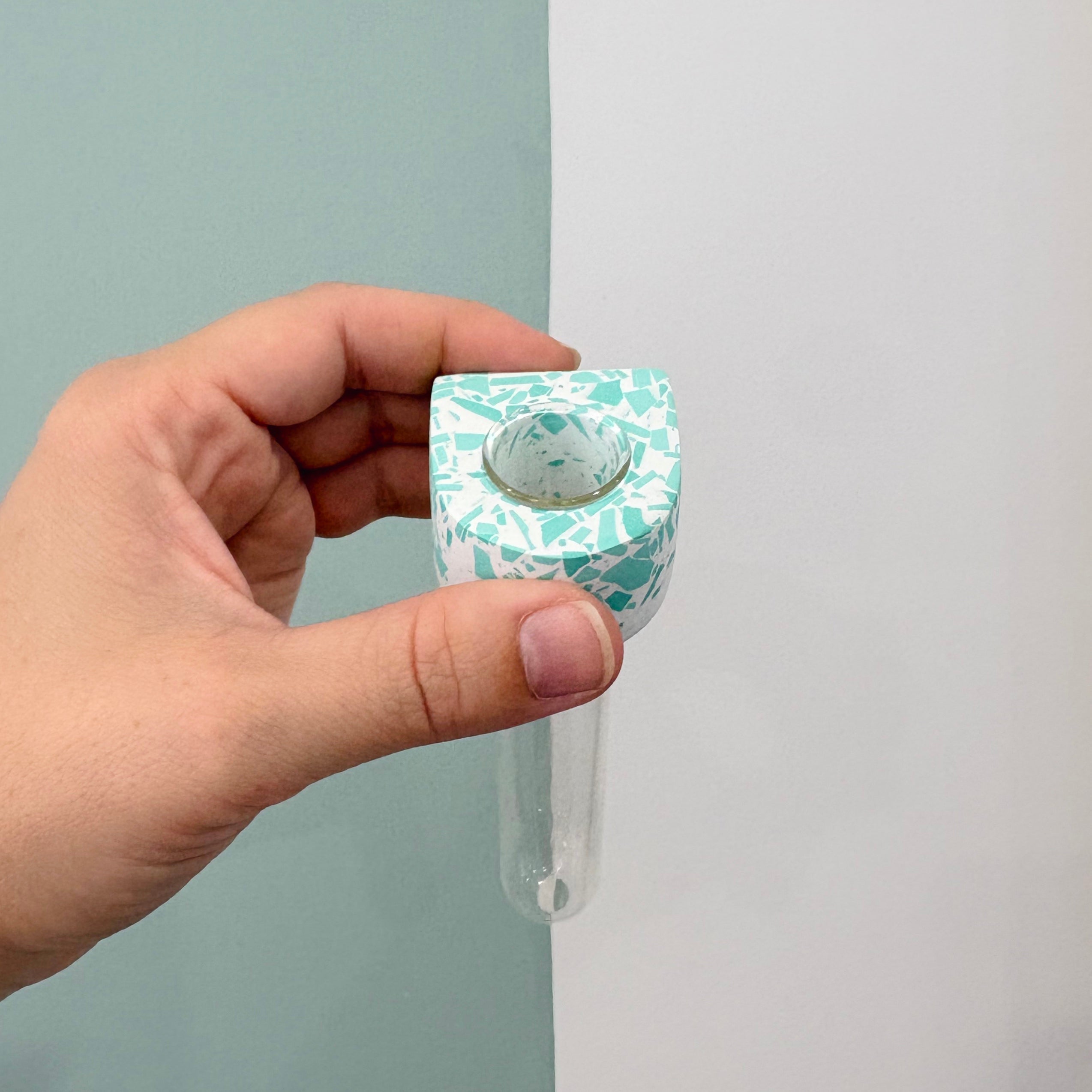 terrazzo magnetic test tube holder, fridge vase, propagation