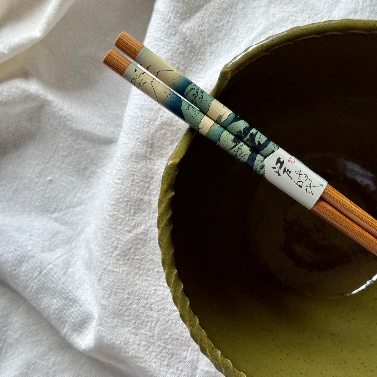 Botanica Donburi Bowl + Chopsticks - Wheel Thrown Pottery