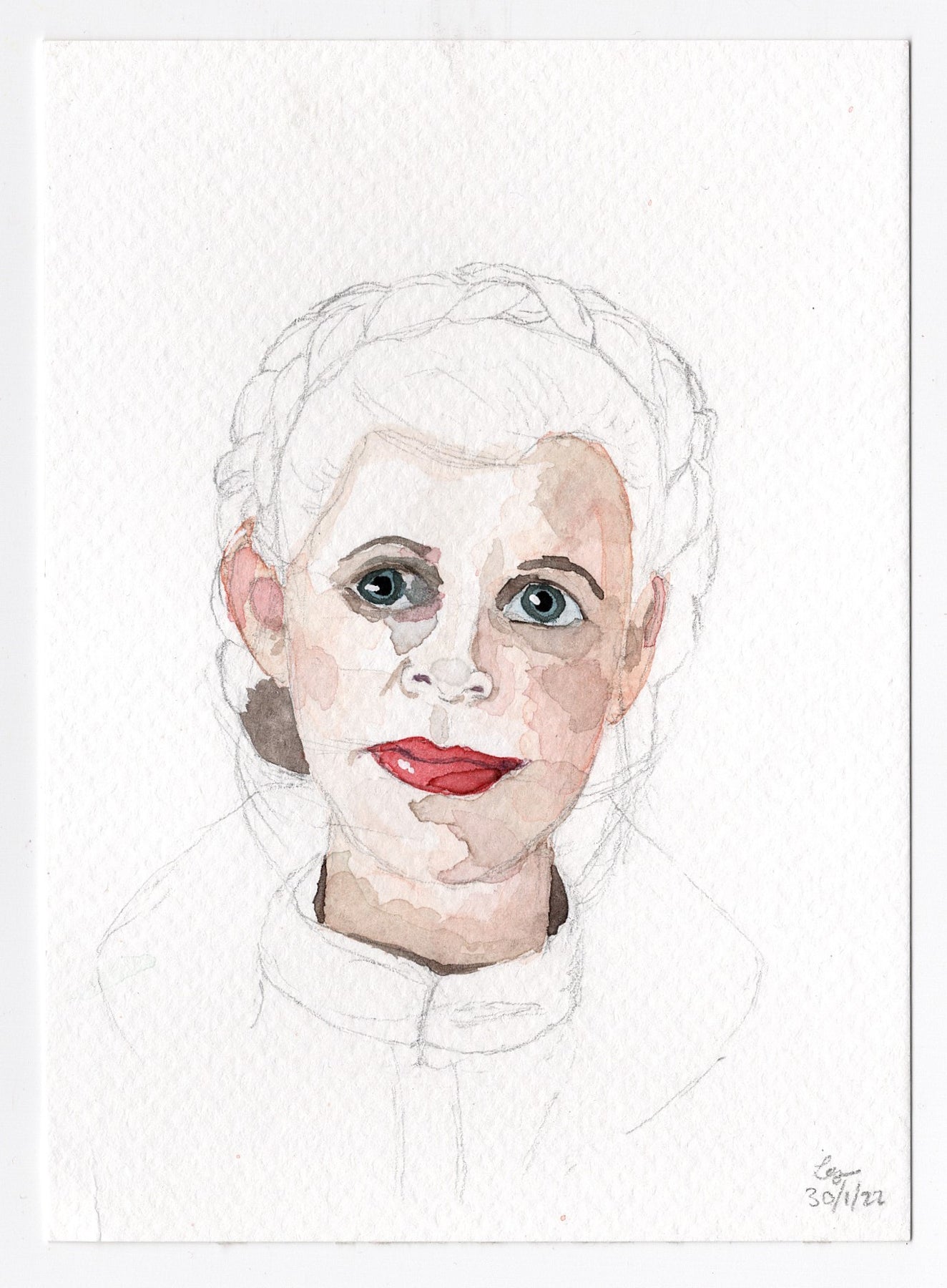 Princess Leia study - A6 original artwork