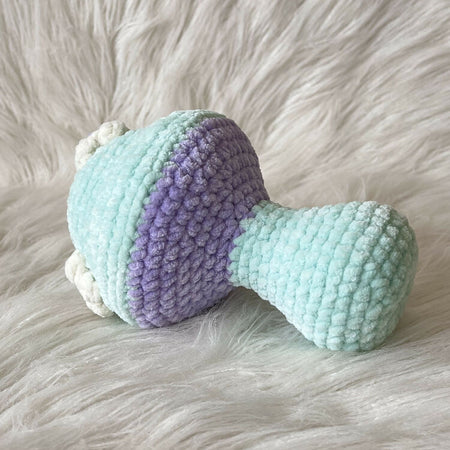 Crochet Whimsical Mushroom - Mint Green / cream / lilac