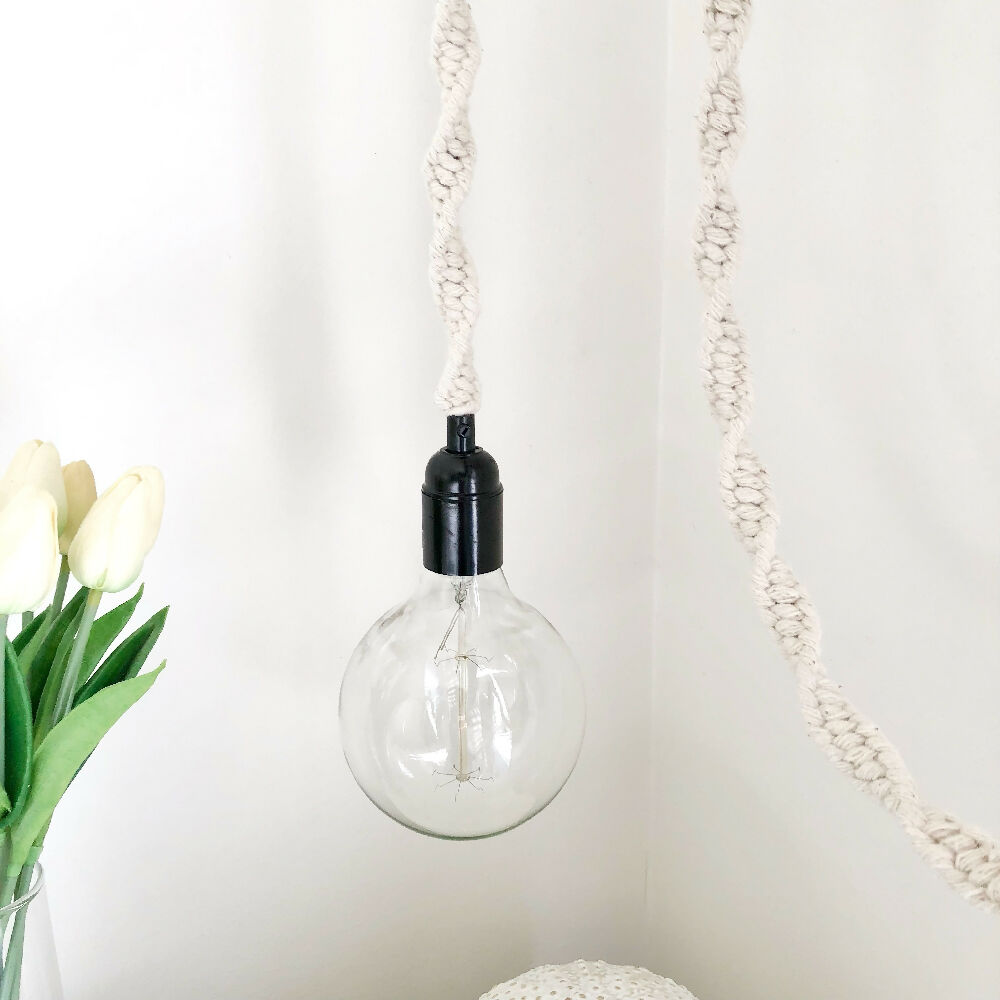 Macrame pendant light