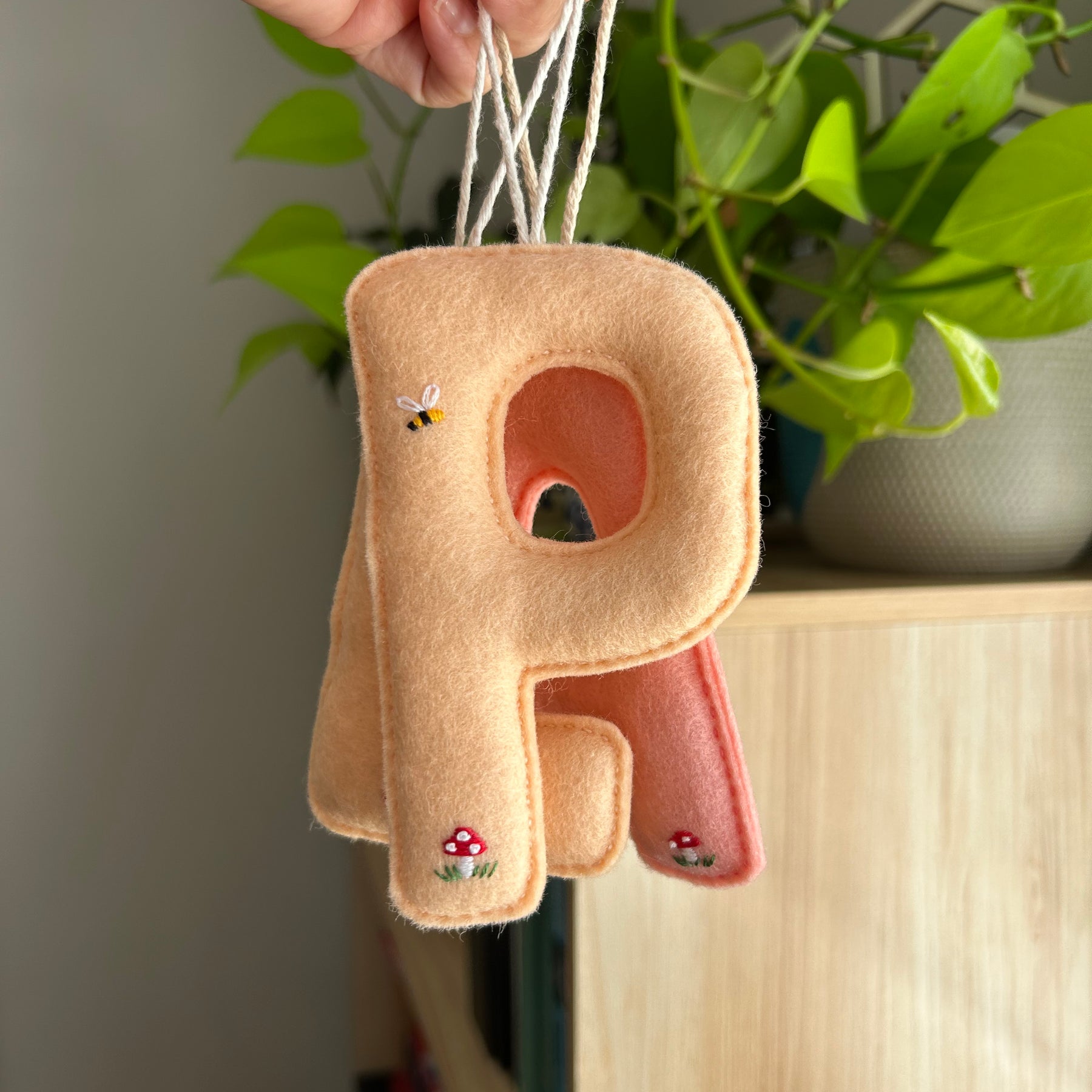 Embroidered Felt Alphabet Letters, initial, Heirloom Keepsake