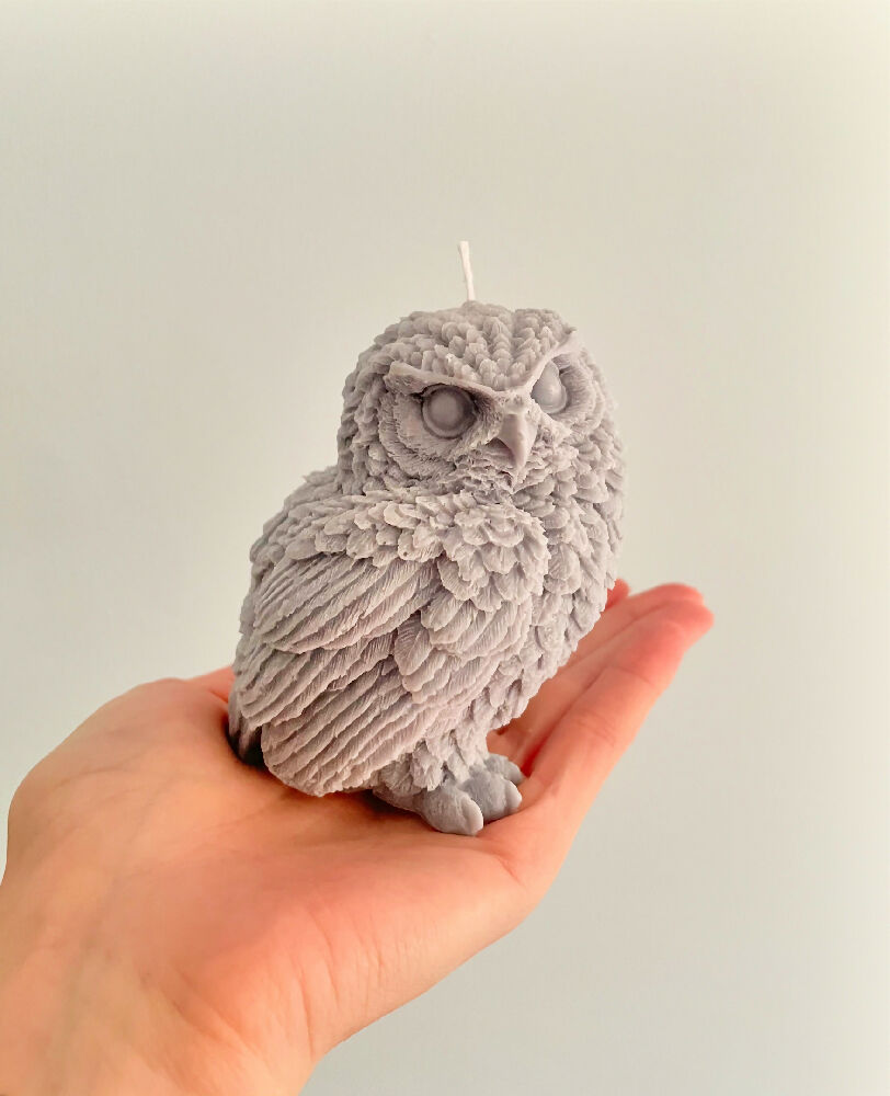 Owl Pillar Candle