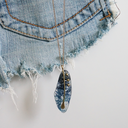 Denim Necklace