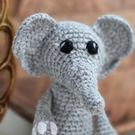 Handmade crochet elephant plush toy