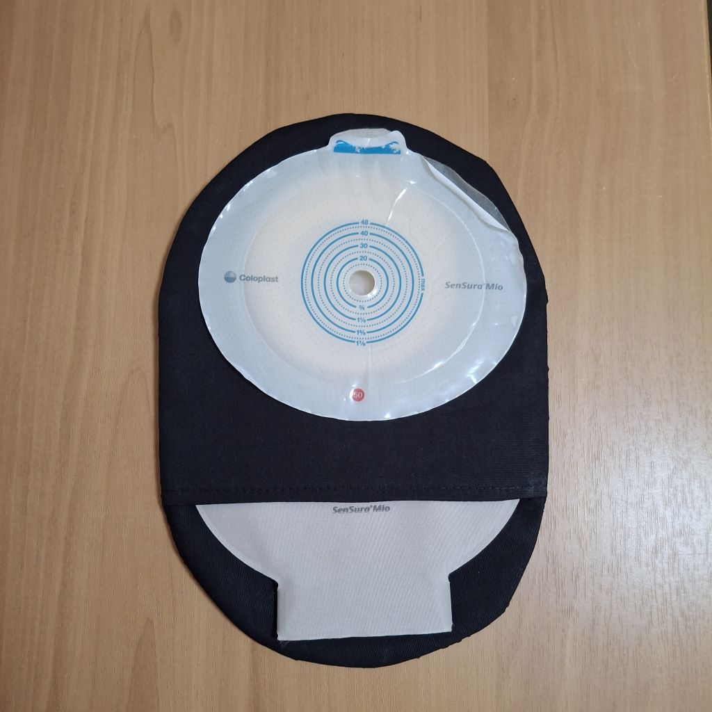 STOMA BAG COVER REGULAR LACE BLACK ILEOSTOMY, COLOSTOMY, UROSTOMY