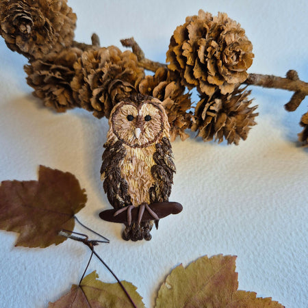 Mick Masked Owl Brooch