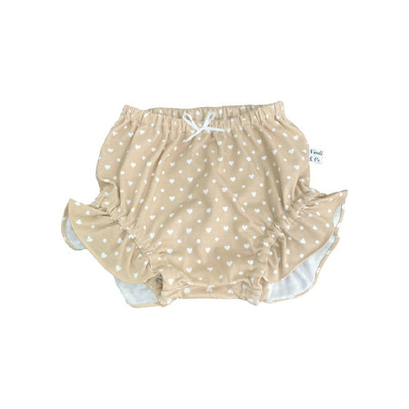 Beige Hearts & Polka Dots Print Bloomers