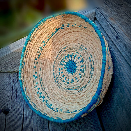 Sand and Sky Raffia Basket
