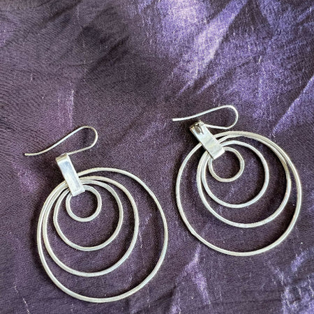 Solid Silver Hoop Earrings