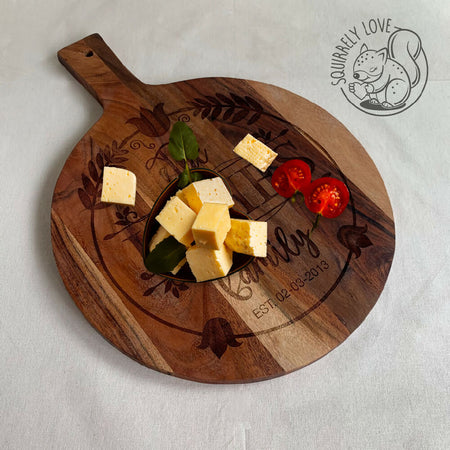 Personalised monogrammed engraved serving board