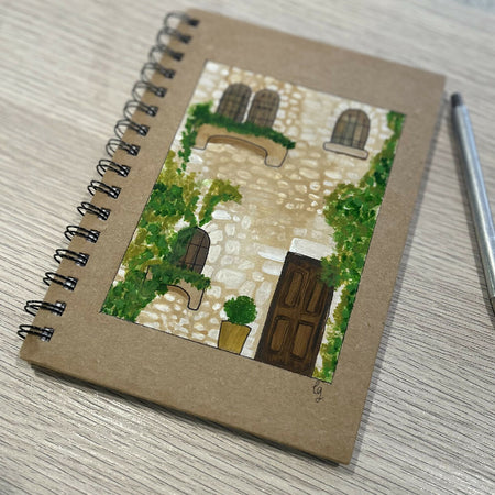 Hand painted notebook | journal | water colour house frontage