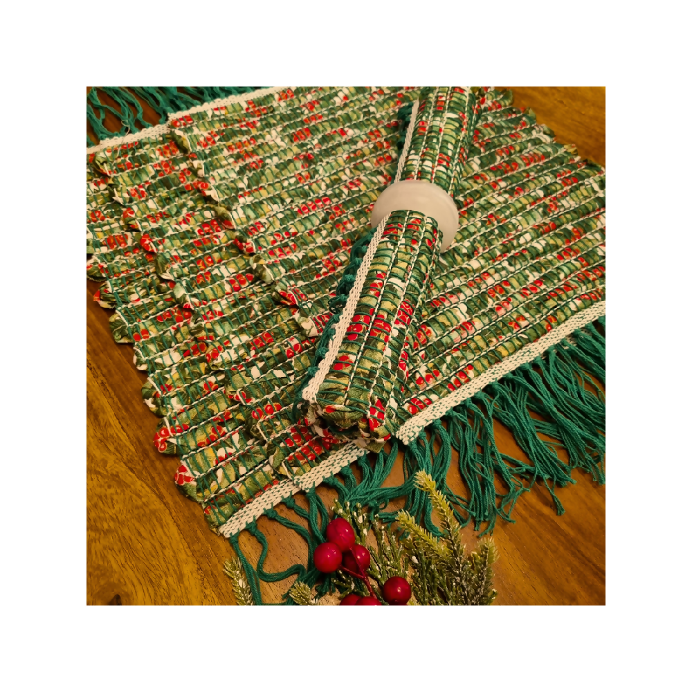 Handwoven Christmas Fabric Placemats