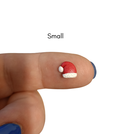 Santa hat stud earrings